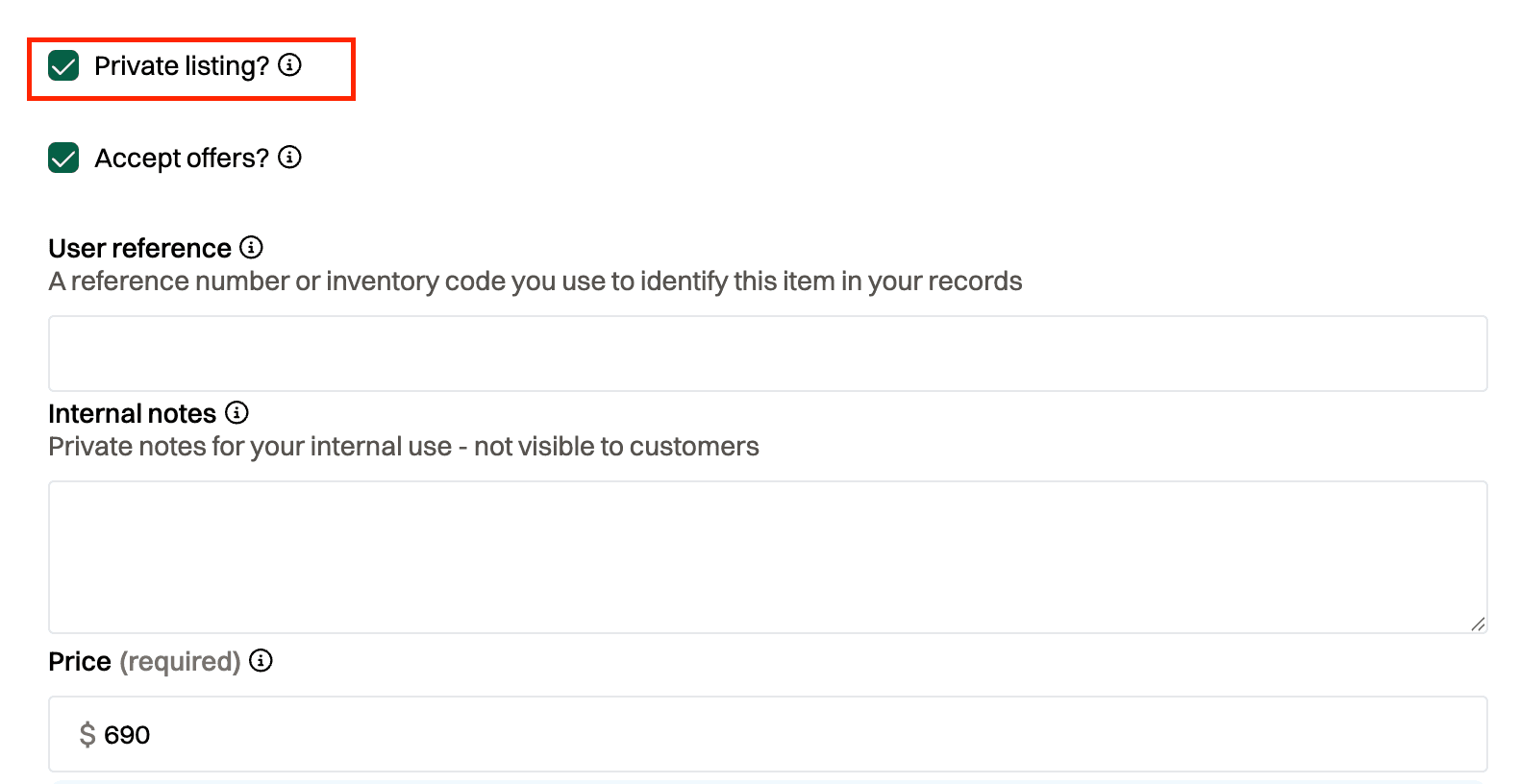 Private listings Image